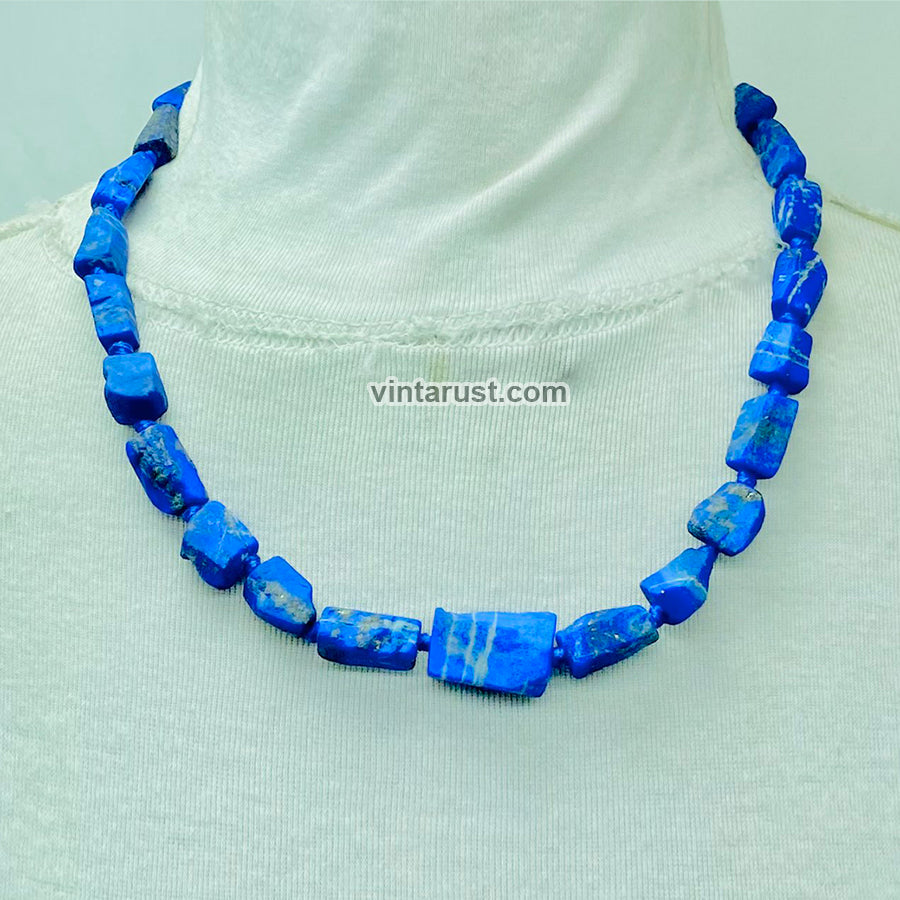Natural Blue Lapis Lazuli Stones Necklace