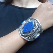 Load image into Gallery viewer, Adjustable Lapis Lazuli Stone Bracelet
