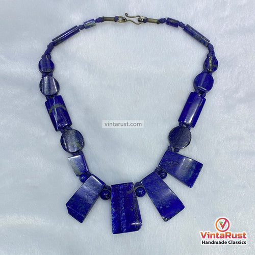 Natural Lapis Lazuli Stone of Wisdom Necklace