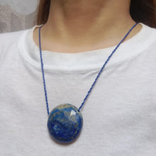 Load image into Gallery viewer, Lapis Lazuli Gemstone Oval Shape Pendant Necklace
