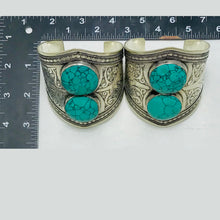 Load image into Gallery viewer, Natural Turquoise Gemstone Cuff Bracelet
