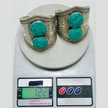 Load image into Gallery viewer, Natural Turquoise Gemstone Cuff Bracelet
