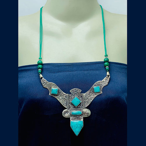 Nepalese Turquoise Green Handmade Necklace