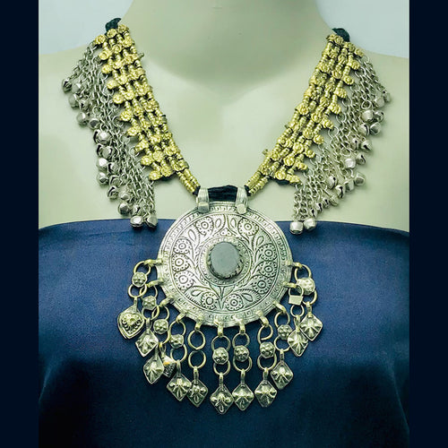 Nomadic Turkmen Necklace With Dangling Bells