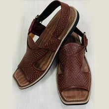 Load image into Gallery viewer, Panjedare Dark Brown Textured Sandals
