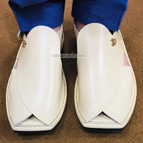 Pure White Handmade Leather Sandals