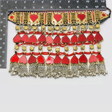 Load image into Gallery viewer, Red Heart Tribal Layered Choker Necklace
