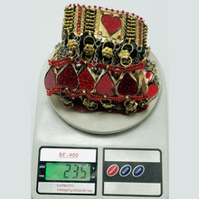 Load image into Gallery viewer, Red Heart Tribal Layered Choker Necklace
