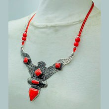 Load image into Gallery viewer, Red Tibetan Coral Gemstone Handmade Necklace
