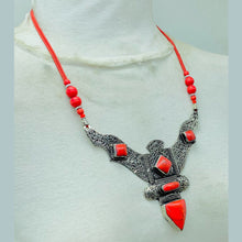 Load image into Gallery viewer, Red Tibetan Coral Gemstone Handmade Necklace
