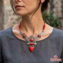 Load image into Gallery viewer, Red Tibetan Coral Gemstone Handmade Necklace
