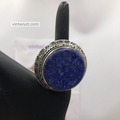 Royal Lapis Stone Statement Ring
