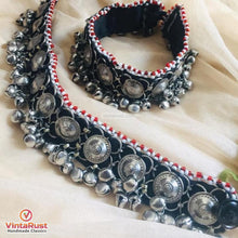 Load image into Gallery viewer, Vintage Silver Bells Handmade Ethnic Anklet Pair
