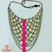 Load image into Gallery viewer, Silver Gypsy Necklace With Multilayers Chain And Tassels
