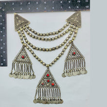 Load image into Gallery viewer, Silver Gypsy Vintage Necklace With Dangling Pendants
