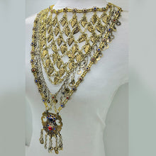 Load image into Gallery viewer, Silver Kuchi Multi Strands Bib Necklace
