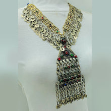 Load image into Gallery viewer, Silver Kuchi Tribal Big Pendant Necklace
