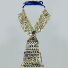 Load image into Gallery viewer, Silver Kuchi Tribal Big Pendant Necklace
