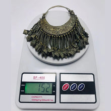 Load image into Gallery viewer, Silver Kuchi Vintage Massive Hoop Style Earrings
