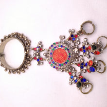 Load image into Gallery viewer, Slave Bracelet with Multicolor Stones and Bells
