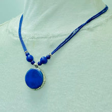 Load image into Gallery viewer, Small Lapis Lazuli Gemstone Pendant Necklace
