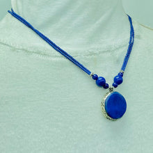 Load image into Gallery viewer, Small Lapis Lazuli Gemstone Pendant Necklace
