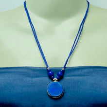 Load image into Gallery viewer, Small Lapis Lazuli Gemstone Pendant Necklace
