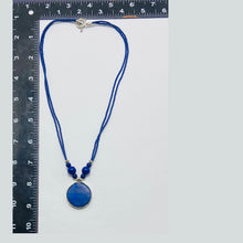 Load image into Gallery viewer, Small Lapis Lazuli Gemstone Pendant Necklace
