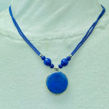 Load image into Gallery viewer, Small Lapis Lazuli Gemstone Pendant Necklace
