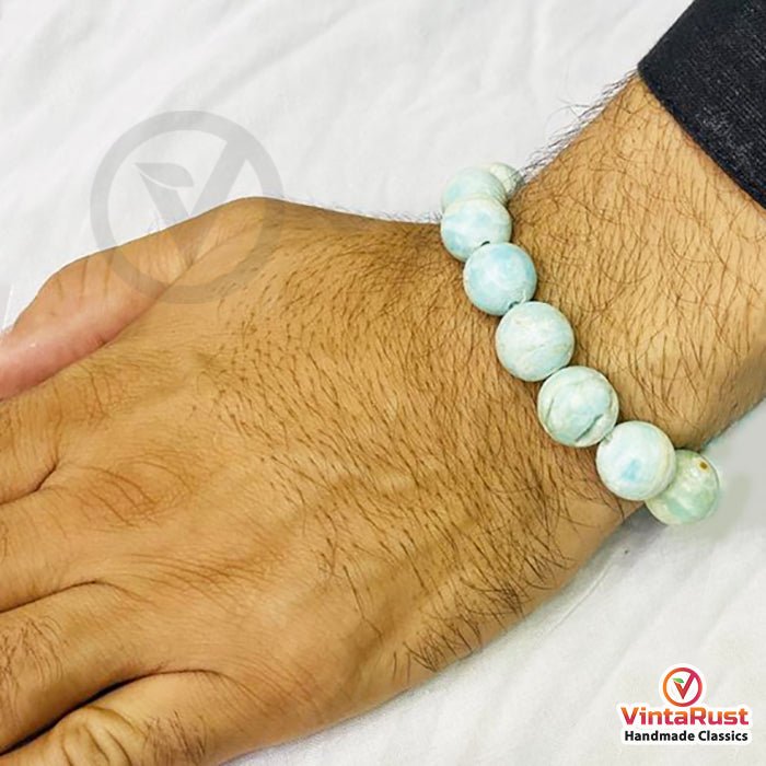 Handmade Smithsonite Gemstone Beaded Bracelet