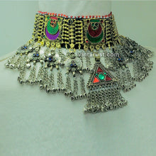 Load image into Gallery viewer, Statement Multicolor Kuchi Choker Necklace
