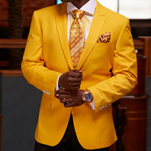 Load image into Gallery viewer, Steven Land Yellow Men&#39;s George Sports Coat
