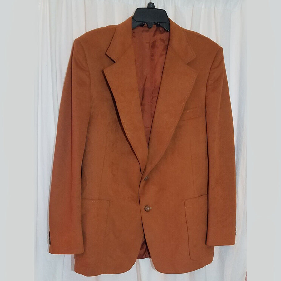 Steven Land Suit - Lucas Sport Coat Blazer Orange Suede look