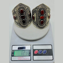 Load image into Gallery viewer, Front Three Stone Style Boho Kuchi Bracelet
