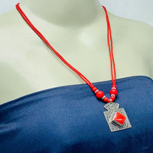 Load image into Gallery viewer, Tibetan Style Red Coral Statement Necklace
