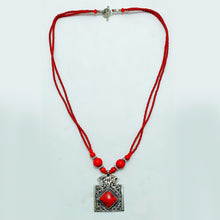 Load image into Gallery viewer, Tibetan Style Red Coral Statement Necklace
