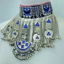 Load image into Gallery viewer, Traditional Boho Kuchi Blue Choker Necklace
