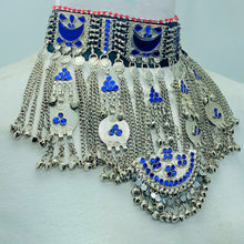 Load image into Gallery viewer, Traditional Boho Kuchi Blue Choker Necklace
