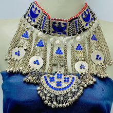 Load image into Gallery viewer, Traditional Boho Kuchi Blue Choker Necklace
