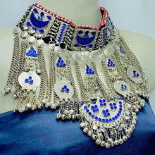 Load image into Gallery viewer, Traditional Boho Kuchi Blue Choker Necklace
