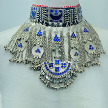 Load image into Gallery viewer, Traditional Boho Kuchi Blue Choker Necklace
