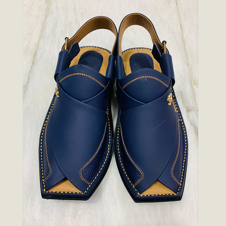 Traditional Handmade Leather Men's Peshawari Chappal