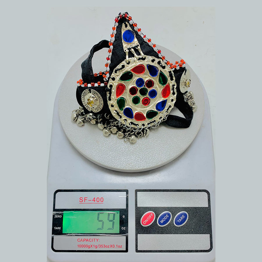 Traditional Handmade Matha Patti With Bells, Multicolor  display picture 2