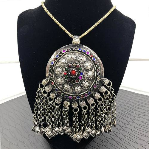 Traditional Metal Round Long Necklace