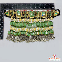 Load image into Gallery viewer, Traditional Multi‑Layered Green Stone Choker Necklace
