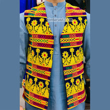 Load image into Gallery viewer, Traditional Waistcoat With Gold Embroidery
