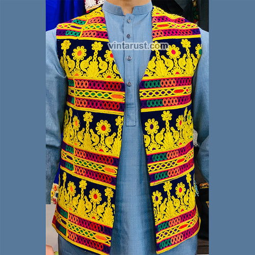 Traditional Waistcoat With Gold Embroidery