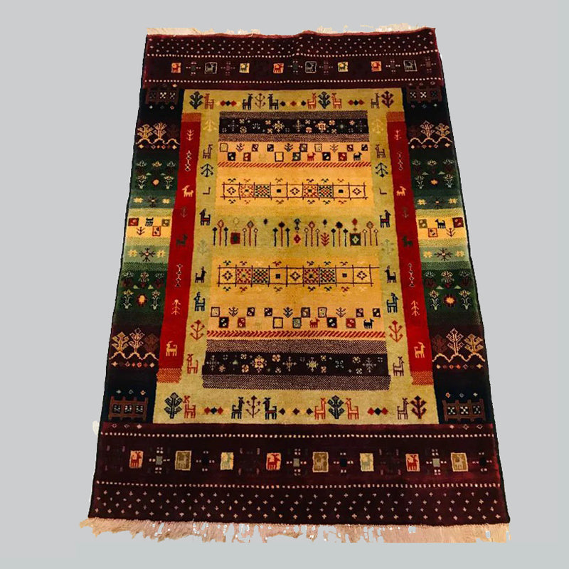 Folk Pattern Rug Handcrafted Traditional Folk Art Rug – Vintarust