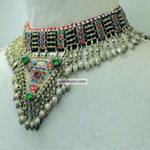 Load image into Gallery viewer, Tribal Antique Necklace With Dangling Metal Tassels
