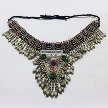 Load image into Gallery viewer, Tribal Antique Necklace With Dangling Metal Tassels
